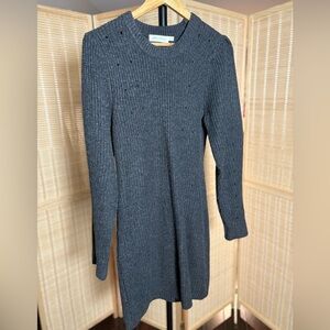 ALL IN FAVOR ~ Women's Gray Long Sleeve Knitted Sweater Dress Size XL